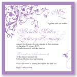 Purple Flourish Wedding Invitation Template